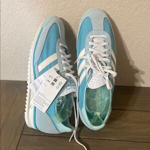 Blue and White Sneakers